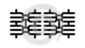 Abstract Black Circuit Maze Pattern Line, vector design Generative AI