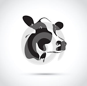 Abstract black cow head