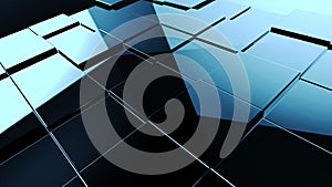 Abstract black cube texture for design background. 3D illustration