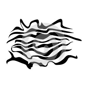 Abstract Black Curvey Wavey Complicated Pattern On White Background Clothing Pattern Interior Design Comapny Logo Illustration photo