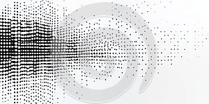 Abstract Black Dots Pattern Creating Dynamic Effect on White Background for Creative Design Use