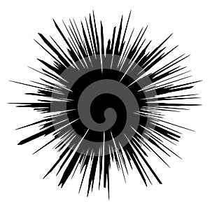 Abstract black explosion. Vector illustration