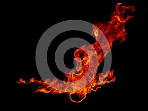 Abstract black flame flame texture.