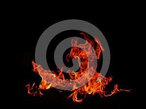 Abstract black flame flame texture.