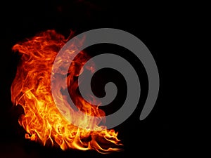 Abstract black flame flame texture.