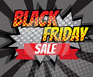 Abstract Black Friday Sale Advertise Pop art, Comic Book