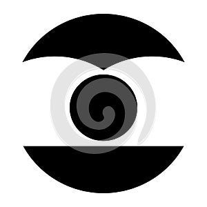 Abstract Black Geometric Circle Curvey Element Your Company Logo Tattoo Design On White Background Illustration photo