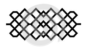 Abstract Black Geometric Grid Line Pattern, vector design Generative AI