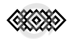 Abstract Black Geometric Interlocking Pattern, vector design Generative AI