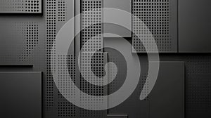 Abstract Black Geometric Patterned Surface Design