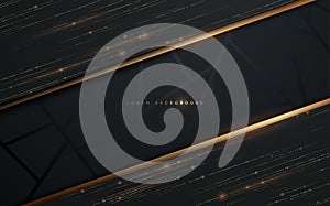 Abstract black and gold background