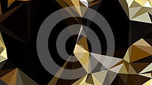 Abstract Black and Gold Polygonal Background Image