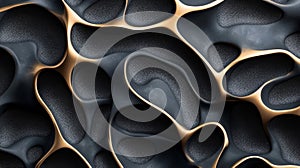 Abstract Black and Gold Swirling Pattern