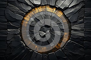 Abstract black and golden stone background