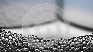 abstract black-graded water background and transparent soap bubble pattern