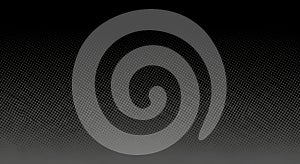 Abstract black and gray dotted gradient background with halftone pattern