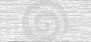 Abstract black horizontal dashed lines seamless pattern on white background