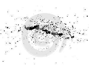 Abstract black ink splash watercolor, Splash watercolor spray texture isolated on white background.