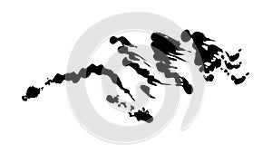 Abstract Black Ink Splatter Vector Texture, Grunge and Art, vector design Generative AI