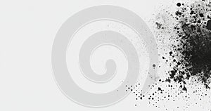 Abstract Black Ink Spatter photo