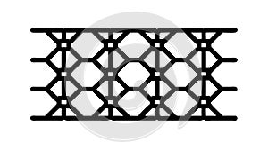 Abstract Black Interlocking Rhombus Pattern, vector design Generative AI