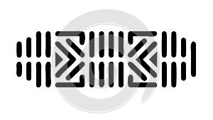 Abstract Black Line Art Geometric Pattern, vector design Generative AI