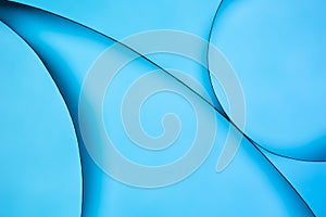 Abstract black line curve and blue gradient background