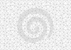 Abstract black line polygon mesh on white background vector