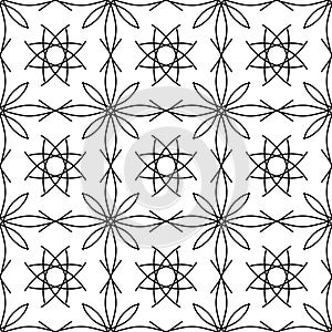 abstract black lines on white. minimalistic floral vector hand-drawn seamless pattern. simple elements for coloring