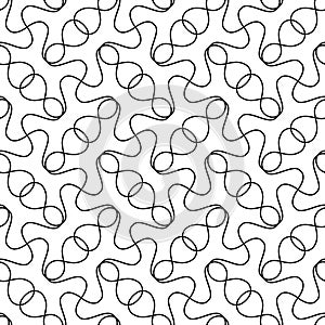 abstract black lines on white. minimalistic vector hand-drawn seamless pattern. simple elements for coloring