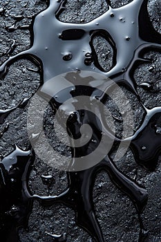 Abstract black liquid texture background