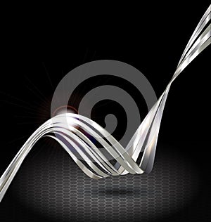 Abstract black metal technology background