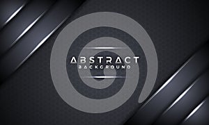 Abstract black metallic 3D vector background. text can be replaced with your text. EPS10 Vector photo