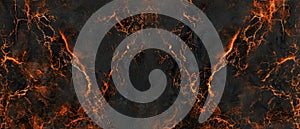 Abstract Black And Orange Marble Texture Background