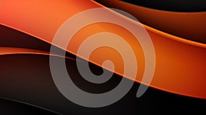 Abstract black and orange neon background. Shiny moving lines and waves. Glowing neon pattern for backgrounds, banners, wallpapers