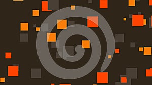 Abstract black and orange pattern background with random object