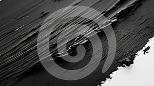 Abstract Black Paint Texture Strokes On White Background