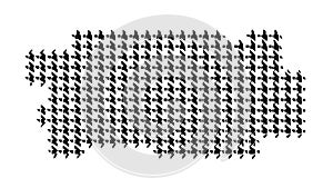 Abstract Black Pattern Grid, Geometric Modern Design Element, vector design Generative AI