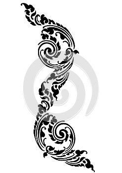 Abstract black pattern tattoo design