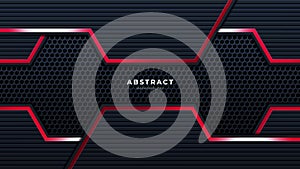 Abstract black with red line technology background  modern futuristic wallpaper  solid texture  deep futuristic backgrounds.