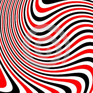 Abstract Black and Red Stripes.hypnosis spiral.Seamless Black and white stripes background.seamless wave line patterns