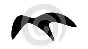 Abstract Black Ribbon Flowing Curve Design Element, vector design Generative AI