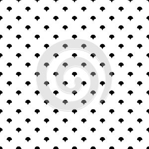 Abstract Black Seamless Unique Curvy Element Repeated Pattern Design On White Background Illustration