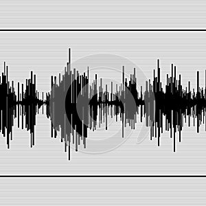 Abstract black seismogram