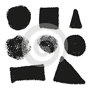 Abstract black shape vector element Grunge texture