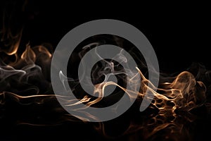 Abstract Black Smoked Wave Background Texture With Generative AI