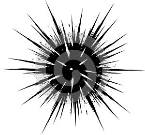 Abstract Black Starburst Explosion Graphic
