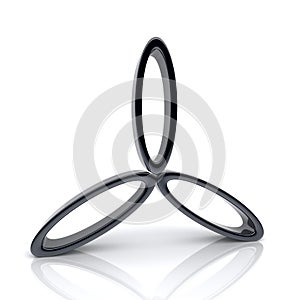 Abstract black triad