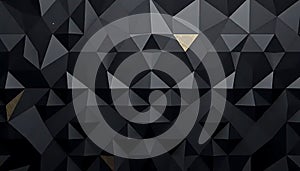 Abstract Black Triangular Geometric Pattern Design