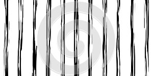 Abstract black vertical parallel brush line stripes pattern isolated on white backgroundAbstract black vertical parallel thick photo